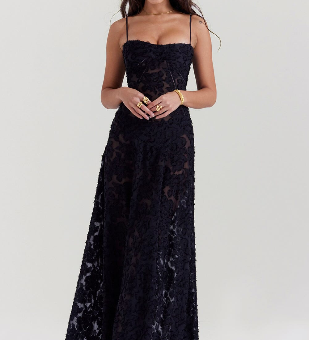 Serena - Vestido longo elegante para casamentos e eventos