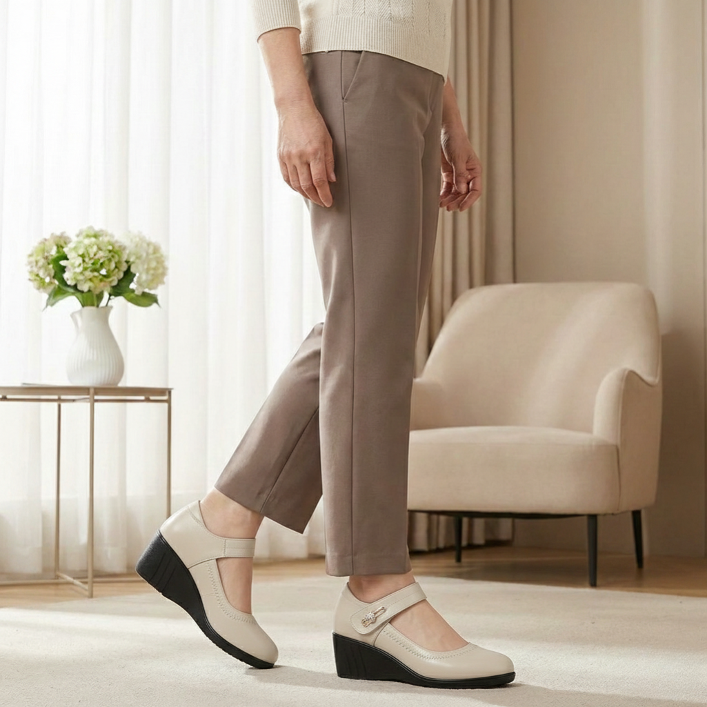 Lídia – Sapatos Confortáveis com Salto Médio