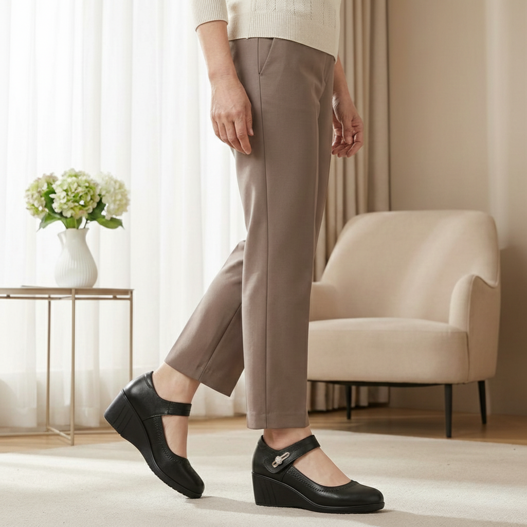 Lídia – Sapatos Confortáveis com Salto Médio