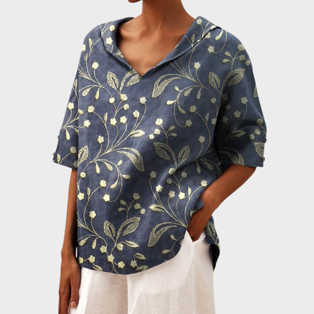 Flávia - Top Elegante em Linho