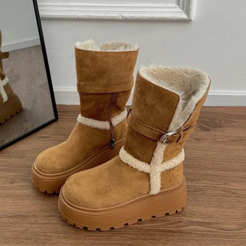 Danna | Botas com plataforma de inverno com design moderno e aconchegante