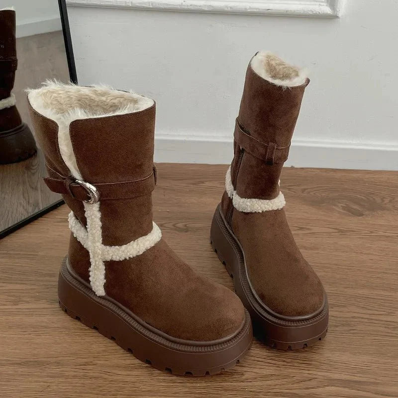 Danna | Botas com plataforma de inverno com design moderno e aconchegante