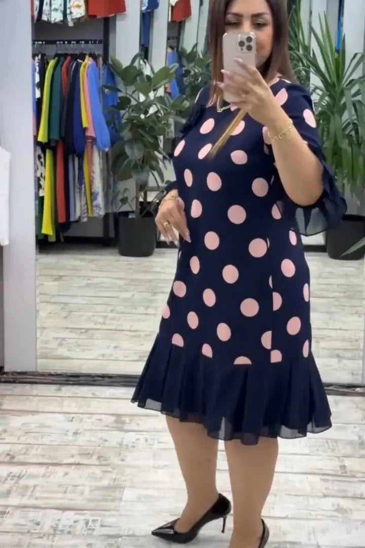 Vitória | Vestido elegante ás bolinhas