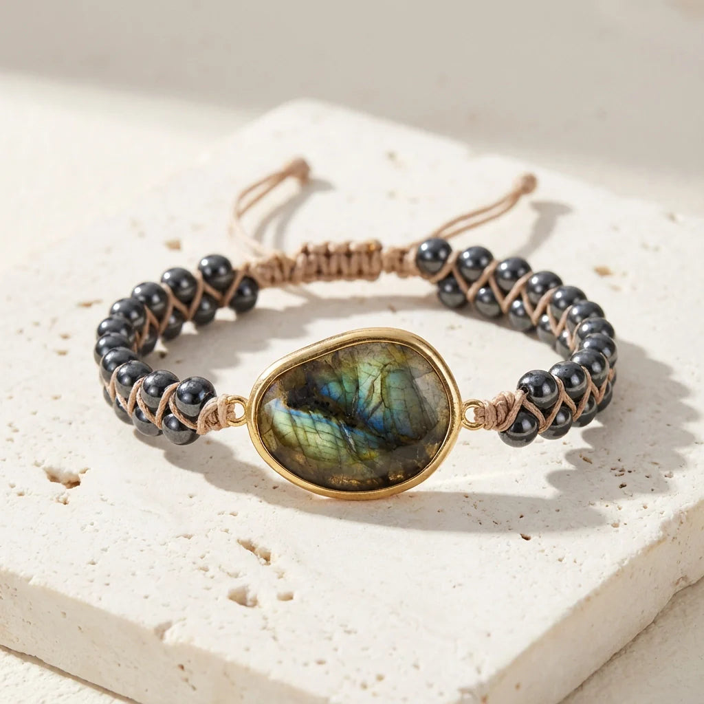 Woven Labradorite Bracelet