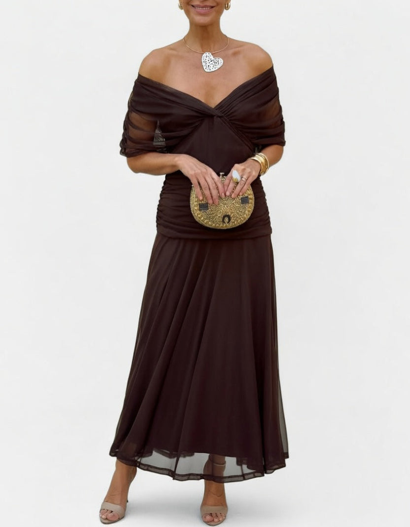 Floribela | Vestido Longo Floral com Decote em V