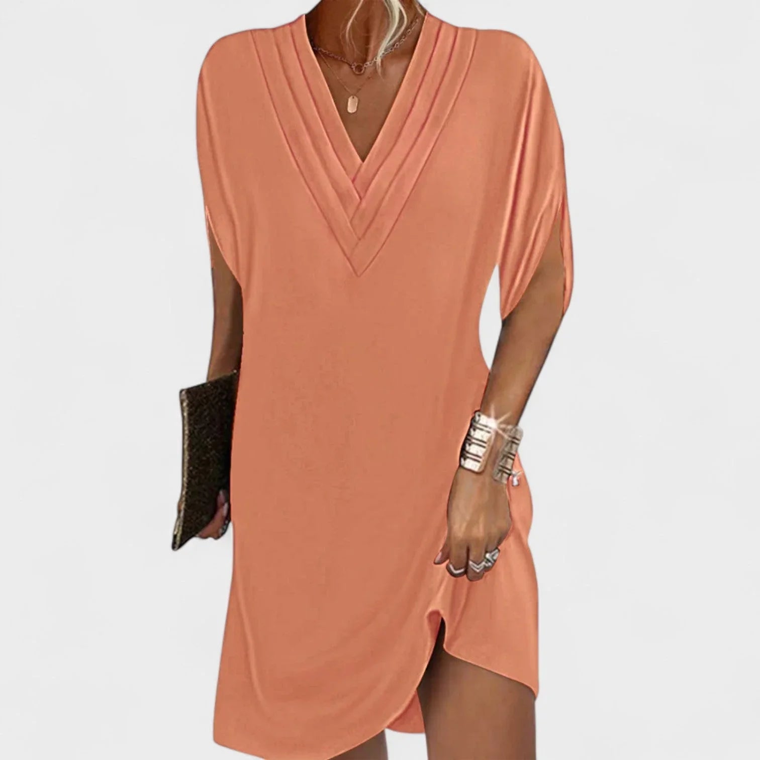 Helena - Vestido Elegante com Mangas Abertas