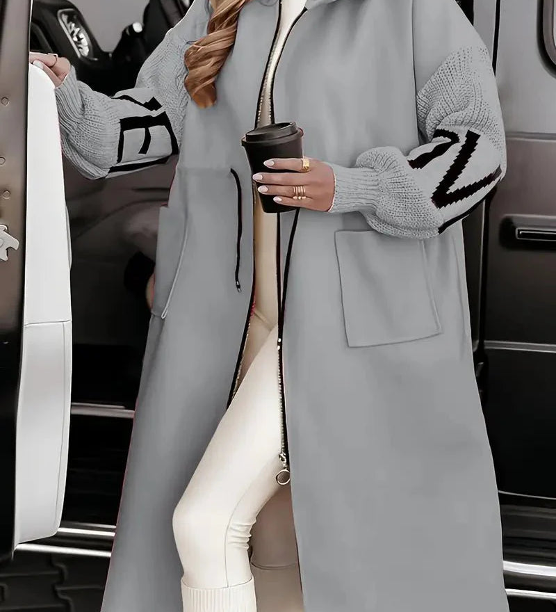 Rosa | Casaco-cardigan elegante com capuz