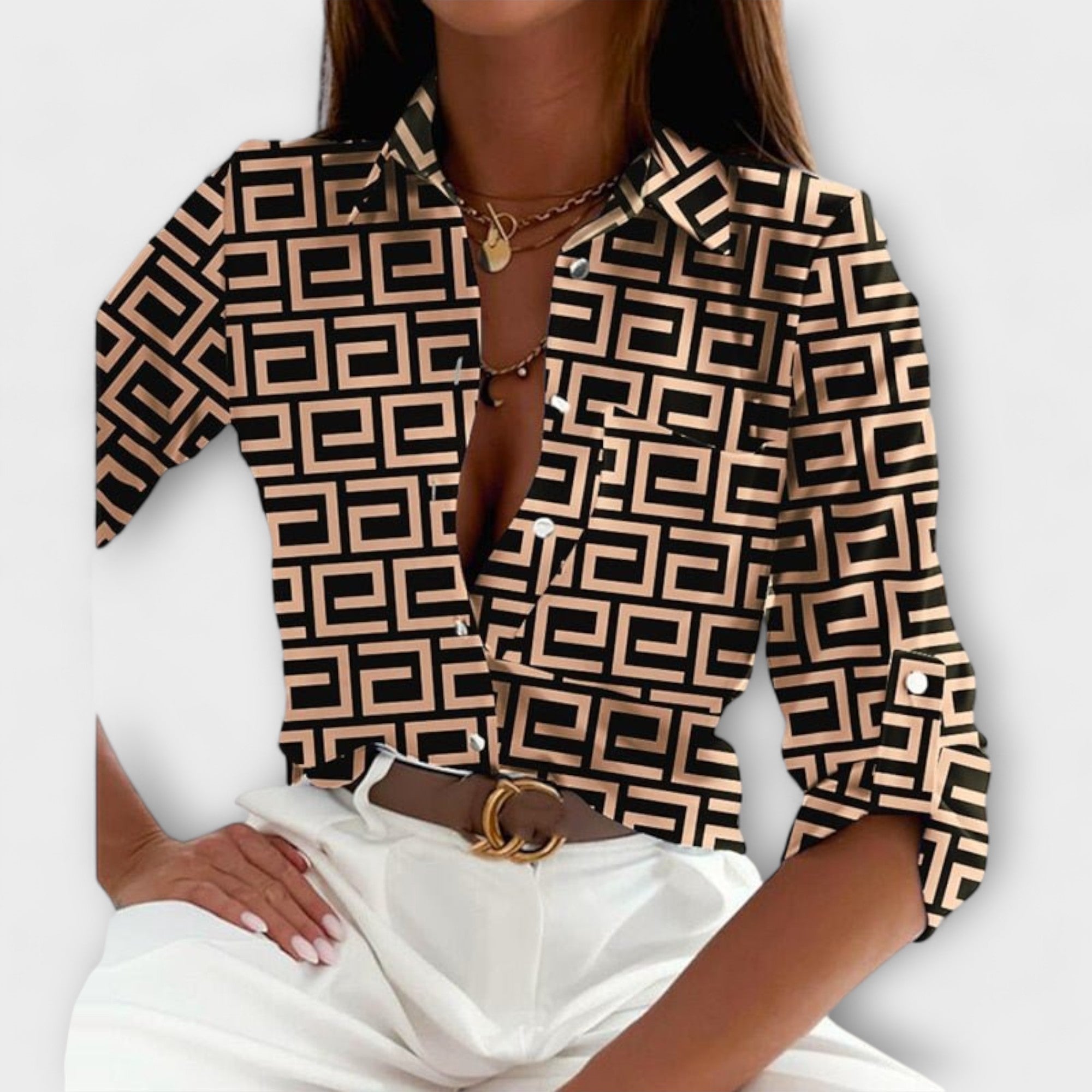 Maria - Blusa com gola clássica